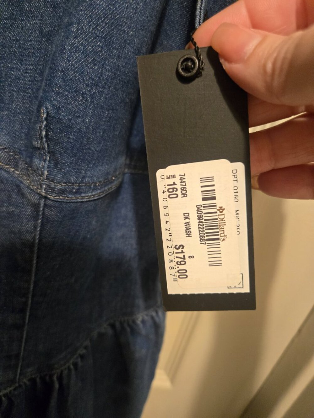 Gianni Bini Scoop neck and back Sleeveless Denim Mini Dress Size 8 - Picture 6 of 7